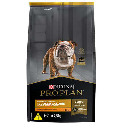 Ração Seca Nestlé Purina Pro Plan Calorias Reduzidas Frango Cães Adultos Raças Médias e Grandes