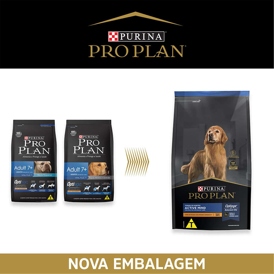 Ração Seca Nestlé Purina Pro Plan para Cães Adultos com Mais de 7 Anos Todos os Tamanhos - 2,5Kg