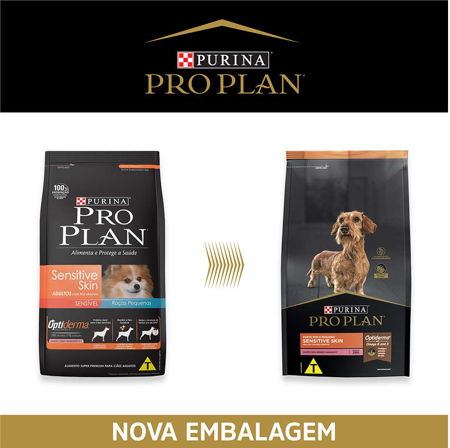 Ração Seca Nestlé Purina Pro Plan Pele Sensível Salmão Cães Adultos Raças Pequenas - 1Kg