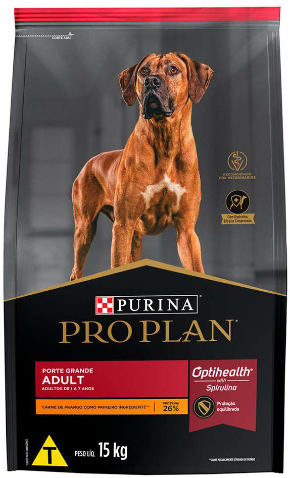 Ração Seca Nestlé Purina Pro Plan Frango Cães Adultos Raças Grandes - 15Kg