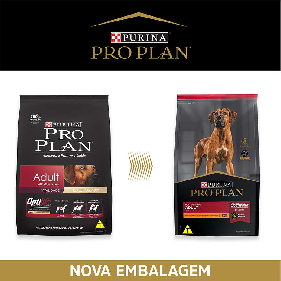 Ração Seca Nestlé Purina Pro Plan Frango Cães Adultos Raças Grandes - 15Kg