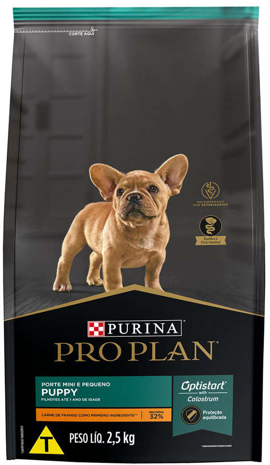 Ração Seca Nestlé Purina Pro Plan Frango Cães Filhotes Raças Pequenas - 2,5Kg