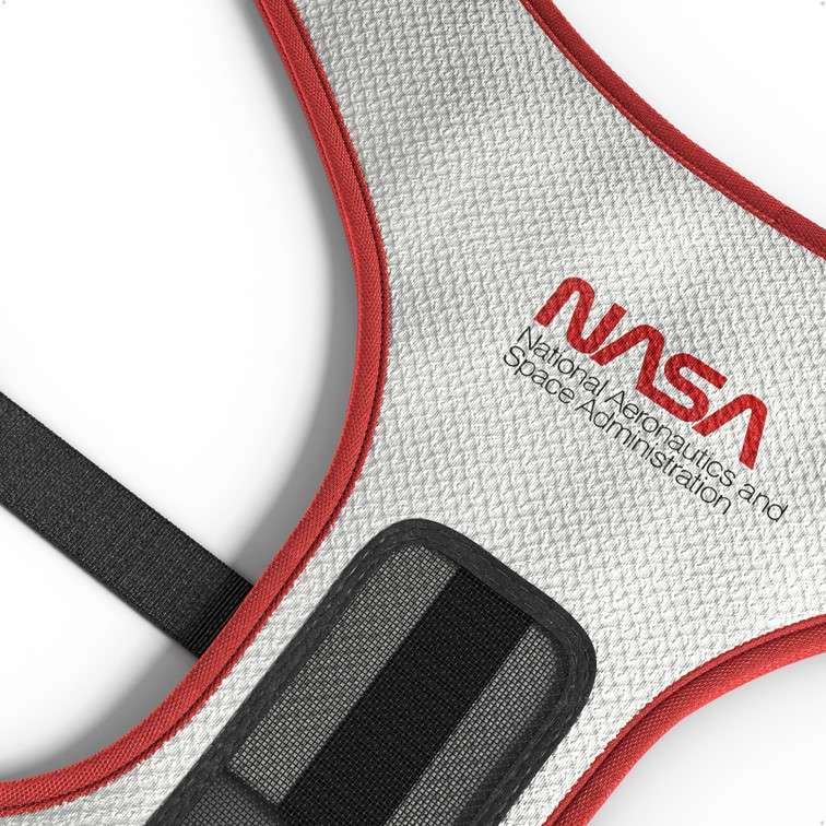Peitoral Mesh Future Pet Nasa Branca - Tam. PP