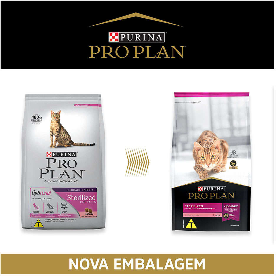 Ração Seca Nestlé Purina Pro Plan Salmão para Gatos Adultos Castrados - 3Kg