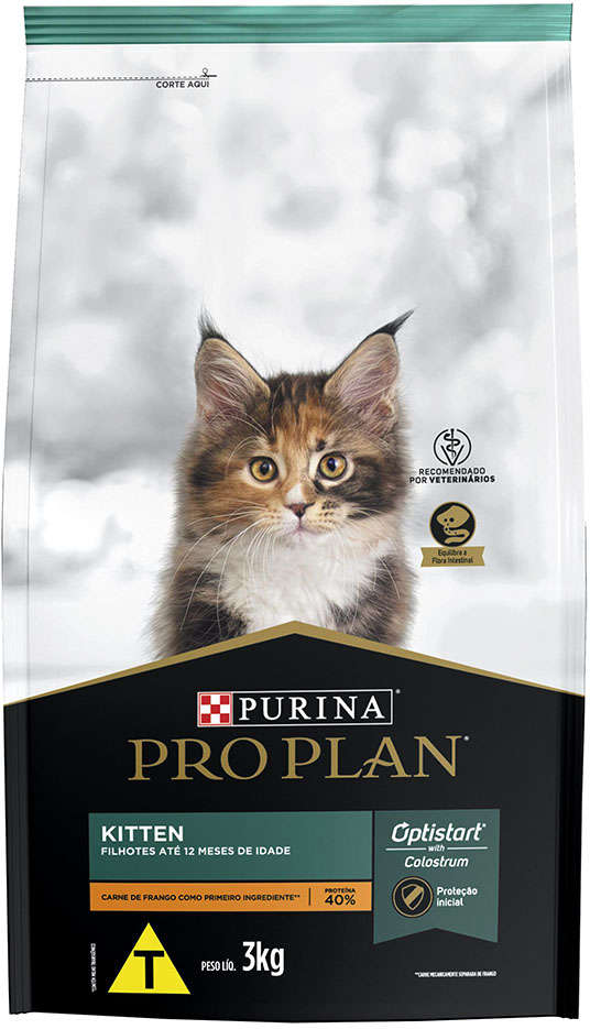 Ração Seca Nestlé Purina Pro Plan Frango para Gatos Filhotes - 3Kg