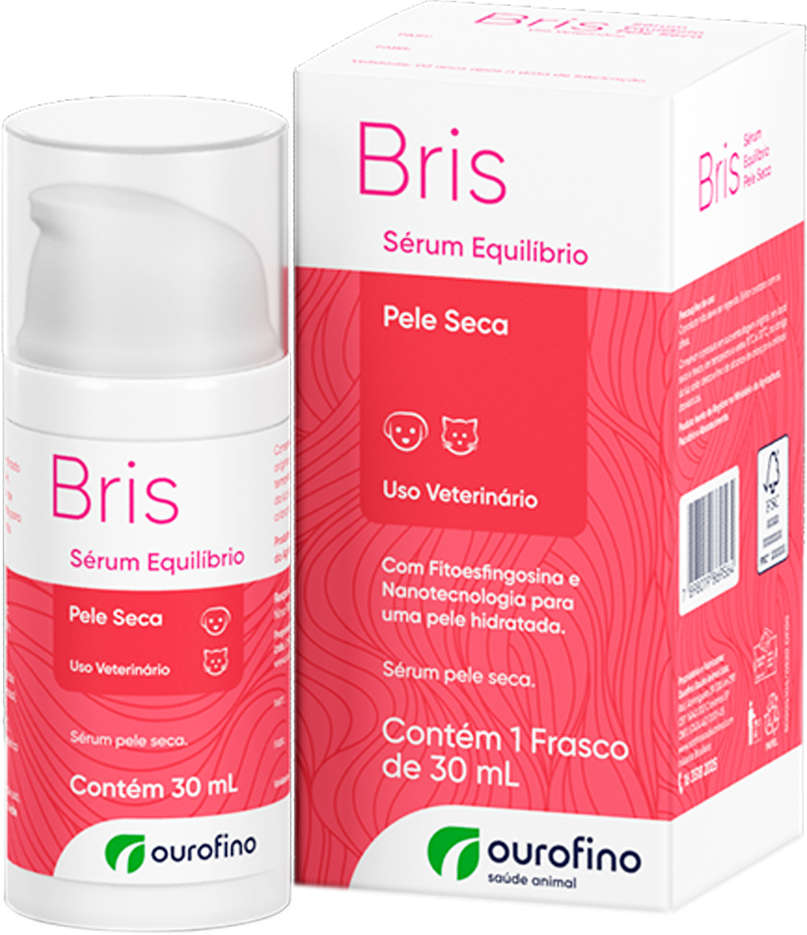 Hidratante Ouro Fino Bris Sérum Equilíbrio Pele Seca para Cães e Gatos - 30 mL