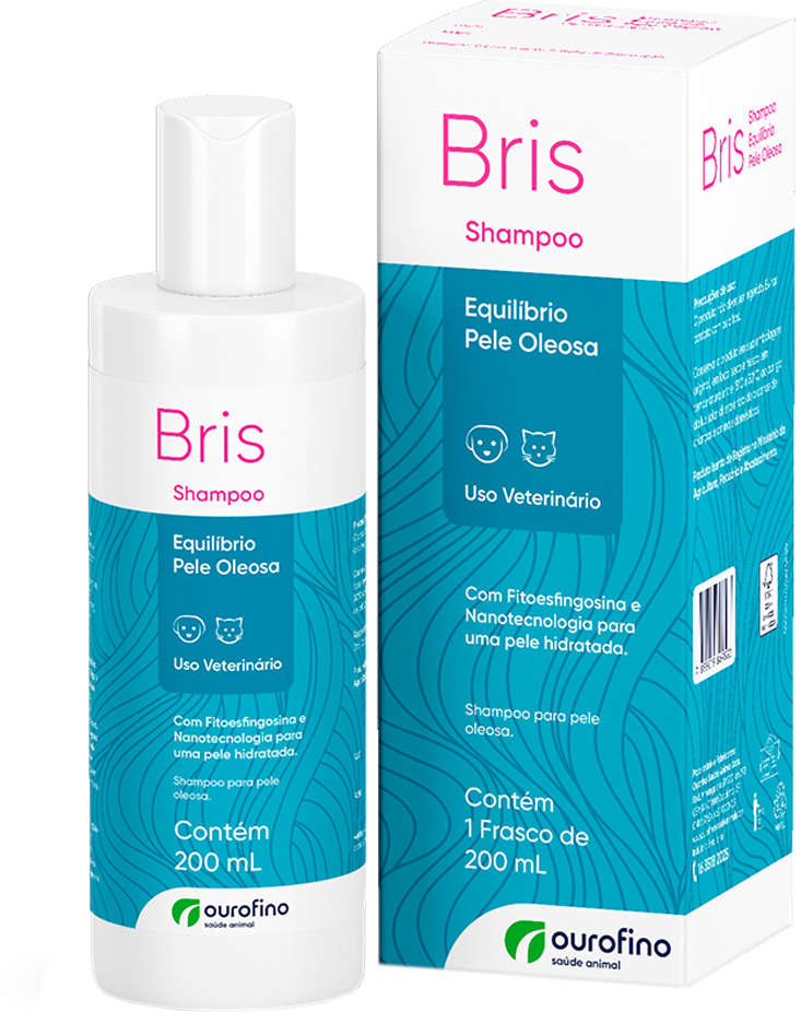 Shampoo Ouro Fino Bris Equilíbrio Pele Oleosa para Cães e Gatos - 200 mL