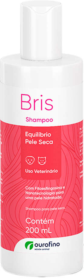 Shampoo Ouro Fino Bris Equilíbrio Pele Seca para Cães e Gatos - 200 mL