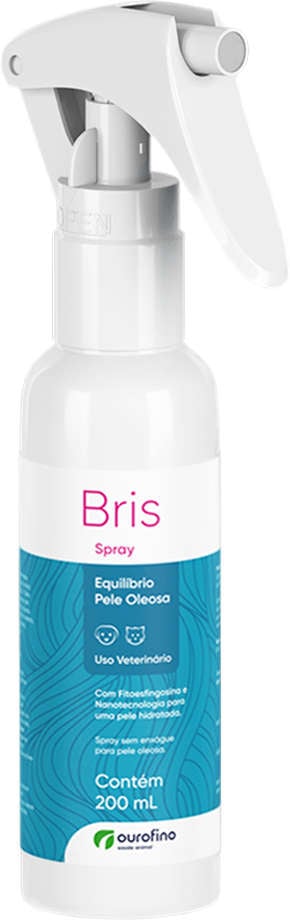 Hidratante Ouro Fino Bris Spray Equilíbrio Pele Oleosa para Cães e Gatos - 200 mL