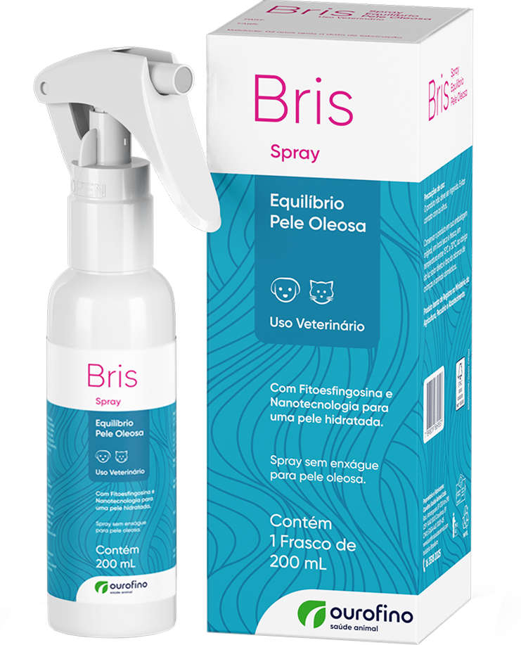 Hidratante Ouro Fino Bris Spray Equilíbrio Pele Oleosa para Cães e Gatos - 200 mL