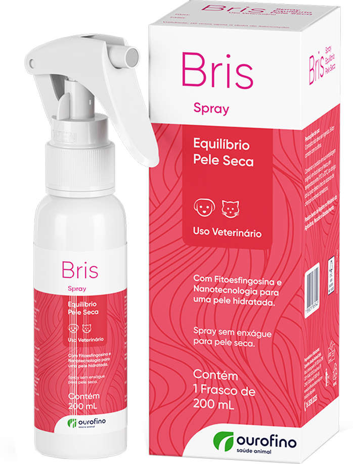 Hidratante Ouro Fino Bris Spray Equilíbrio Pele Seca para Cães e Gatos - 200 mL