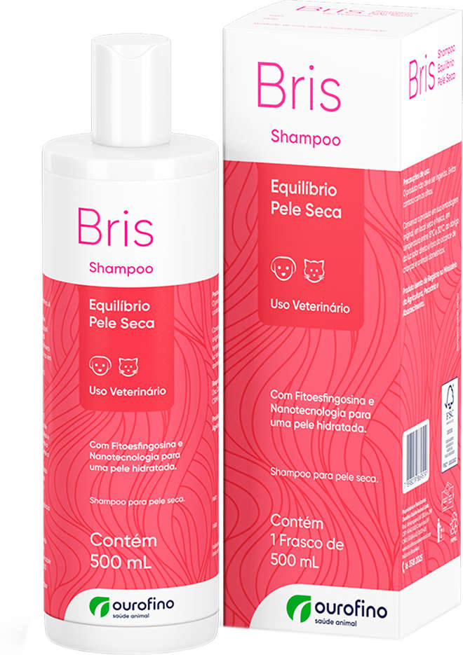 Shampoo Ouro Fino Bris Equilíbrio Pele Seca para Cães e Gatos - 500 mL