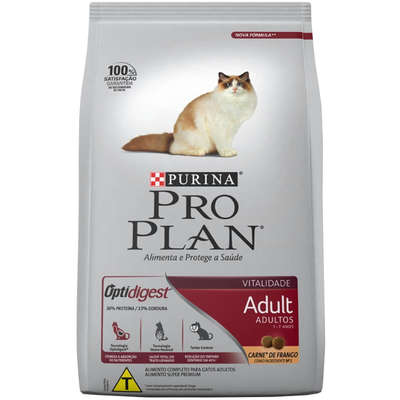 Ração Seca Nestlé Purina Pro Plan Frango para Gatos Adultos