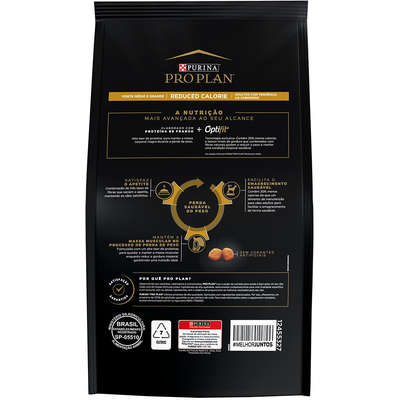 Ração Seca Nestlé Purina Pro Plan Calorias Reduzidas Frango Cães Adultos Raças Médias e Grandes
