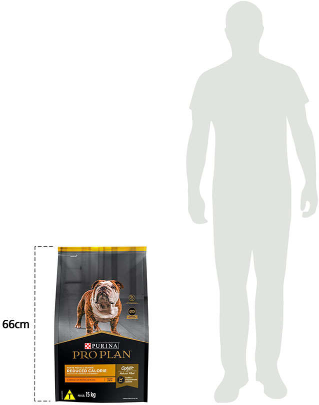 Ração Seca Nestlé Purina Pro Plan Calorias Reduzidas Frango Cães Adultos Raças Médias e Grandes - 15Kg
