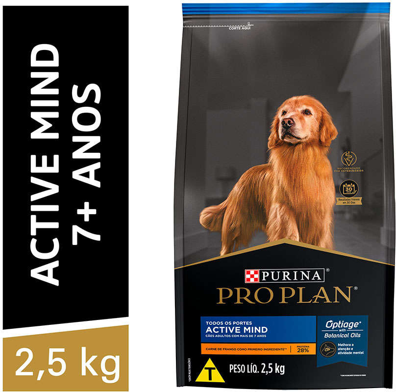 Ração Seca Nestlé Purina Pro Plan para Cães Adultos com Mais de 7 Anos Todos os Tamanhos - 2,5Kg