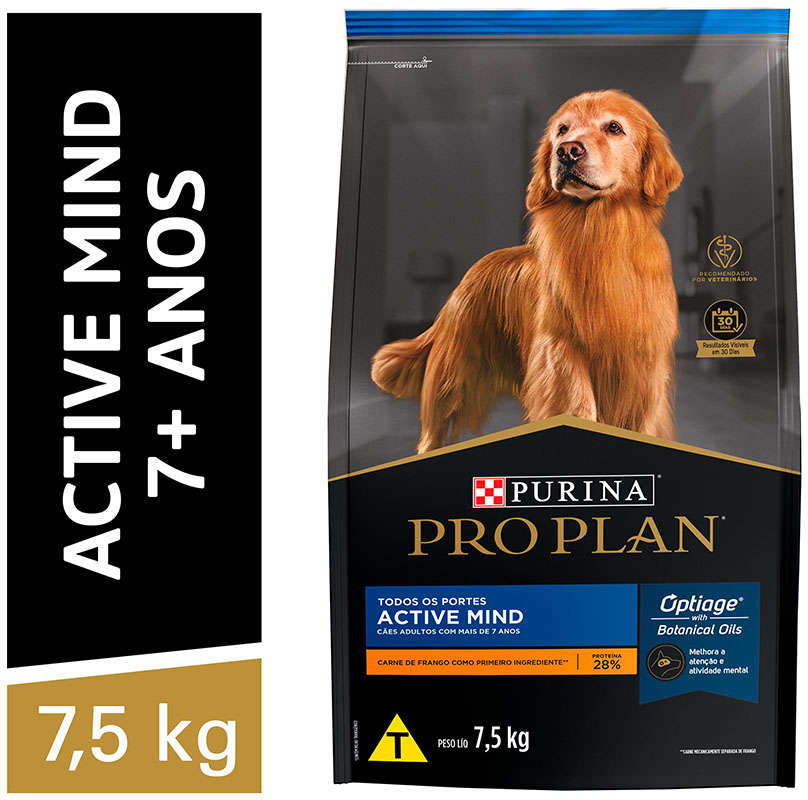 Ração Seca Nestlé Purina Pro Plan para Cães Adultos com Mais de 7 Anos Todos os Tamanhos - 7,5Kg