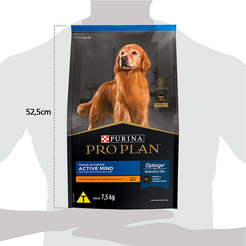 Ração Seca Nestlé Purina Pro Plan para Cães Adultos com Mais de 7 Anos Todos os Tamanhos - 7,5Kg