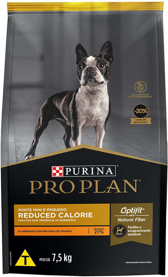 Ração Seca Nestlé Purina Pro Plan Calorias Reduzidas Frango Cães Adultos Raças Pequenas - 7,5Kg