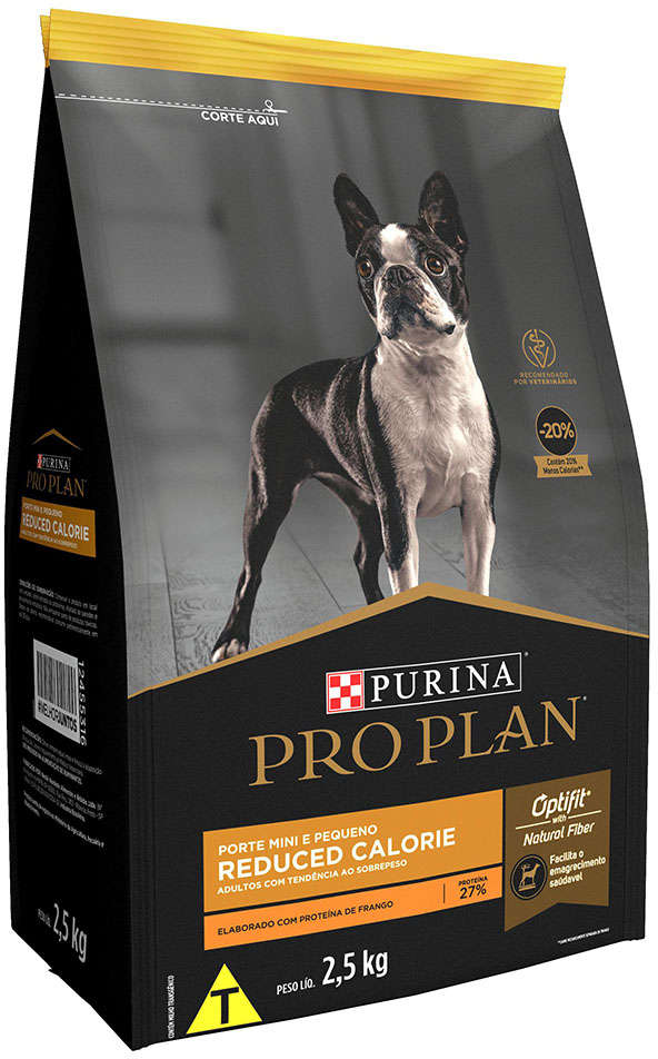 Ração Seca Nestlé Purina Pro Plan Calorias Reduzidas Frango Cães Adultos Raças Pequenas - 2,5Kg
