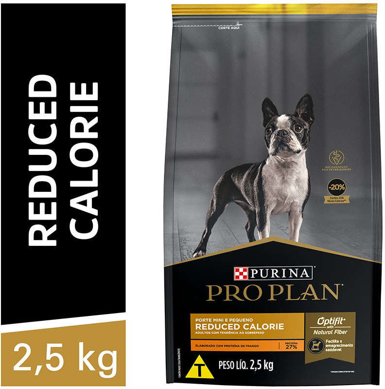Ração Seca Nestlé Purina Pro Plan Calorias Reduzidas Frango Cães Adultos Raças Pequenas - 2,5Kg