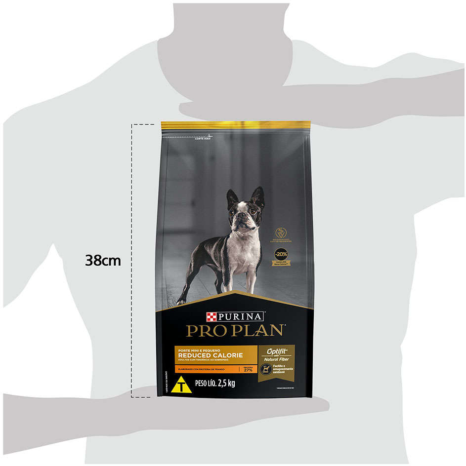 Ração Seca Nestlé Purina Pro Plan Calorias Reduzidas Frango Cães Adultos Raças Pequenas - 2,5Kg