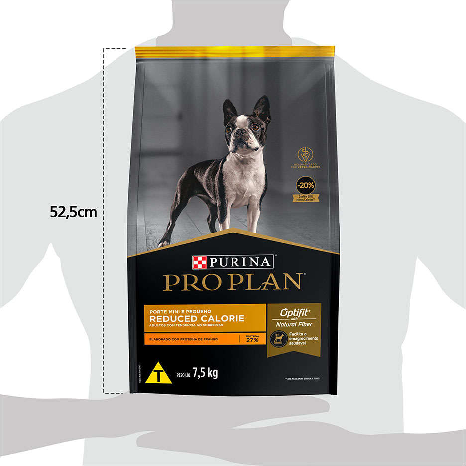 Ração Seca Nestlé Purina Pro Plan Calorias Reduzidas Frango Cães Adultos Raças Pequenas - 7,5Kg
