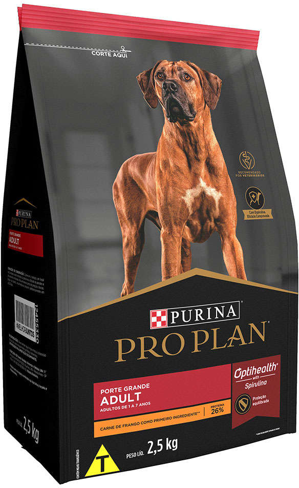 Ração Seca Nestlé Purina Pro Plan Frango Cães Adultos Raças Grandes - 2,5Kg