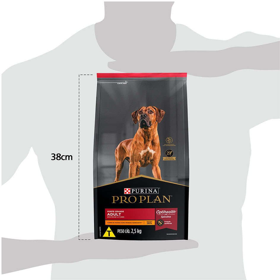 Ração Seca Nestlé Purina Pro Plan Frango Cães Adultos Raças Grandes - 2,5Kg