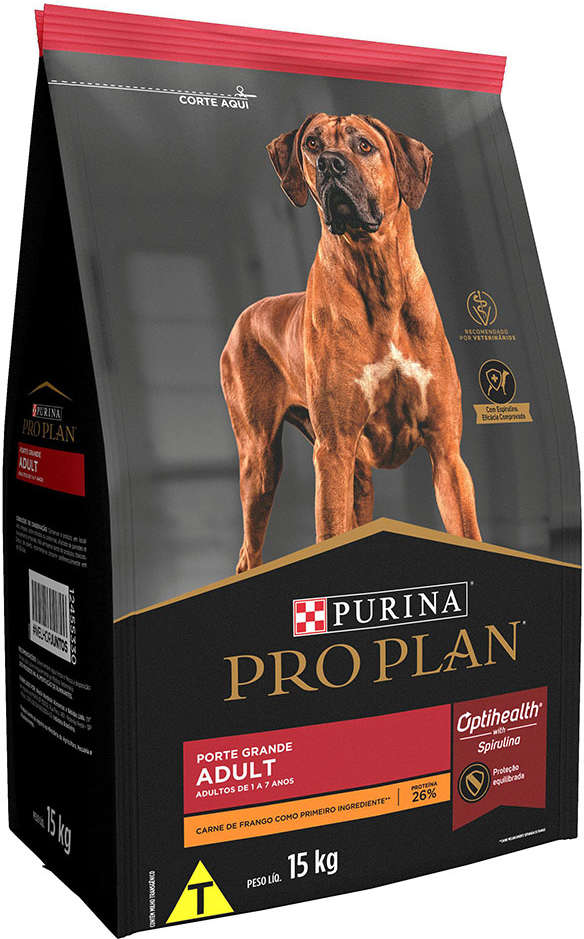 Ração Seca Nestlé Purina Pro Plan Frango Cães Adultos Raças Grandes - 15Kg
