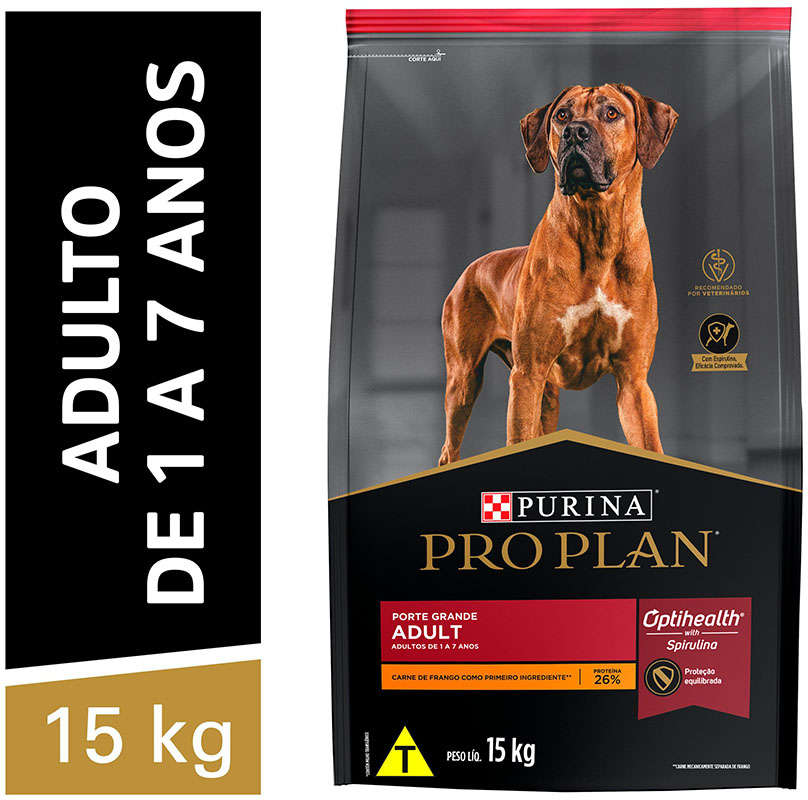 Ração Seca Nestlé Purina Pro Plan Frango Cães Adultos Raças Grandes - 15Kg