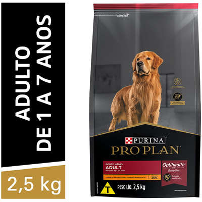 Ração Seca Nestlé Purina Pro Plan Frango Cães Adultos Raças Médias