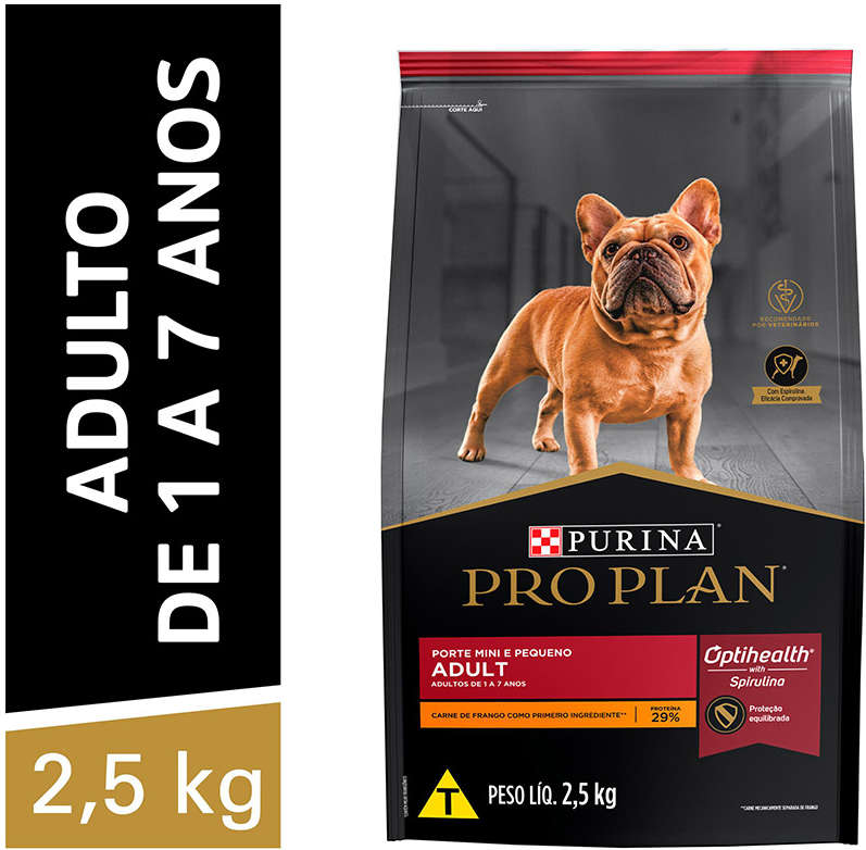 Ração Seca Nestlé Purina Pro Plan Frango para Cães Adultos Raças Pequenas - 2,5Kg