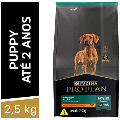 Ração Seca Nestlé Purina Pro Plan Frango Cães Filhotes Raças Grandes