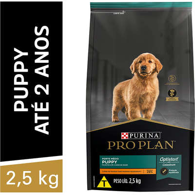Ração Seca Nestlé Purina Pro Plan Frango Cães Filhotes Raças Médias