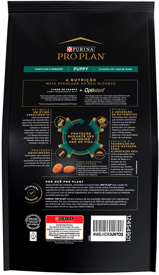 Ração Seca Nestlé Purina Pro Plan Frango Cães Filhotes Raças Pequenas - 1Kg