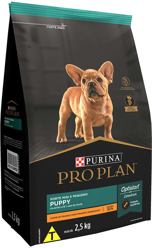 Ração Seca Nestlé Purina Pro Plan Frango Cães Filhotes Raças Pequenas - 2,5Kg