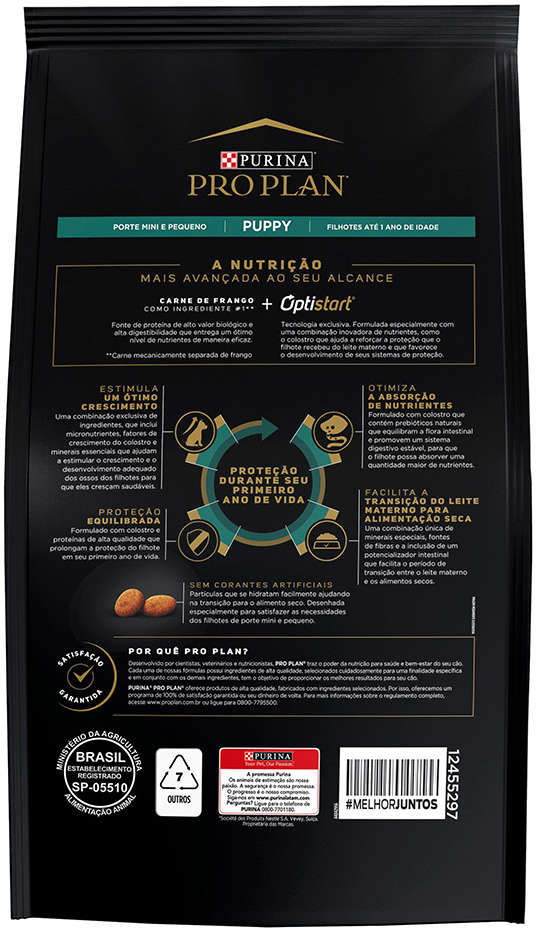 Ração Seca Nestlé Purina Pro Plan Frango Cães Filhotes Raças Pequenas - 2,5Kg