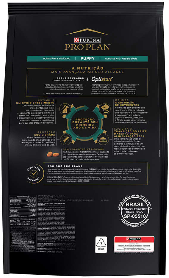 Ração Seca Nestlé Purina Pro Plan Frango Cães Filhotes Raças Pequenas - 7,5Kg