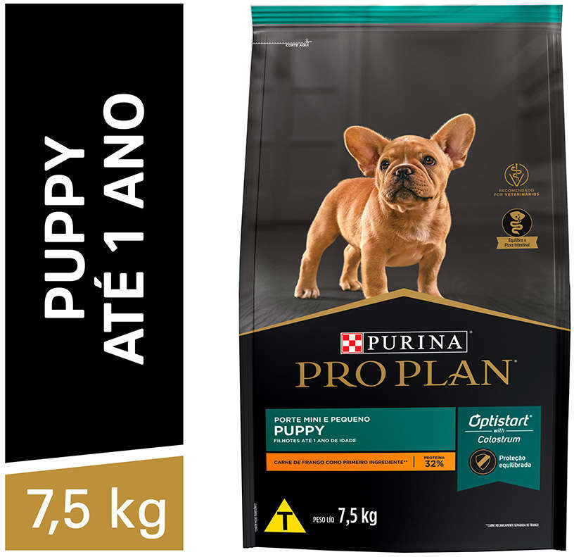 Ração Seca Nestlé Purina Pro Plan Frango Cães Filhotes Raças Pequenas - 7,5Kg