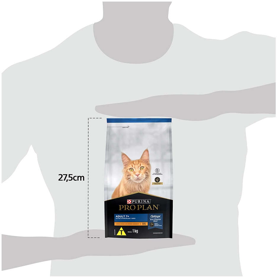 Ração Seca Nestlé Purina Pro Plan para Gatos Adultos a Partir de 7 Anos - 1Kg