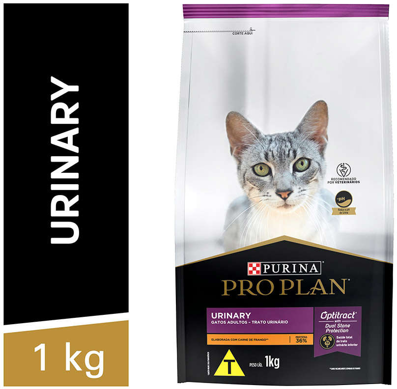 Ração Seca Nestlé Purina Pro Plan Trato Urinário Frango para Gatos Adultos - 1Kg