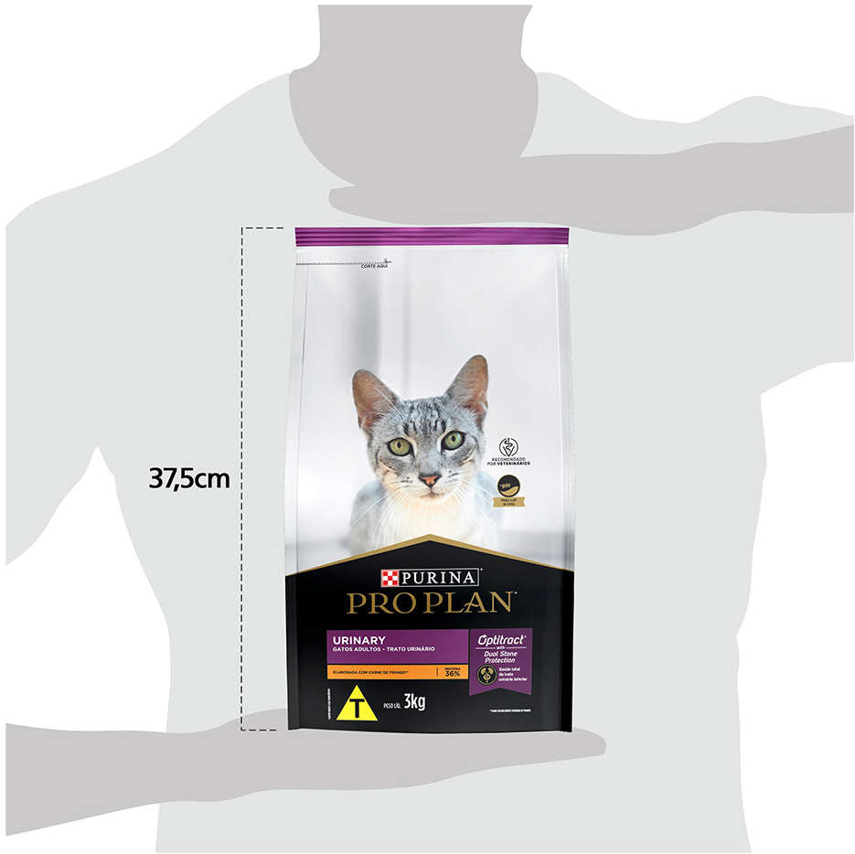 Ração Seca Nestlé Purina Pro Plan Trato Urinário Frango para Gatos Adultos - 3Kg