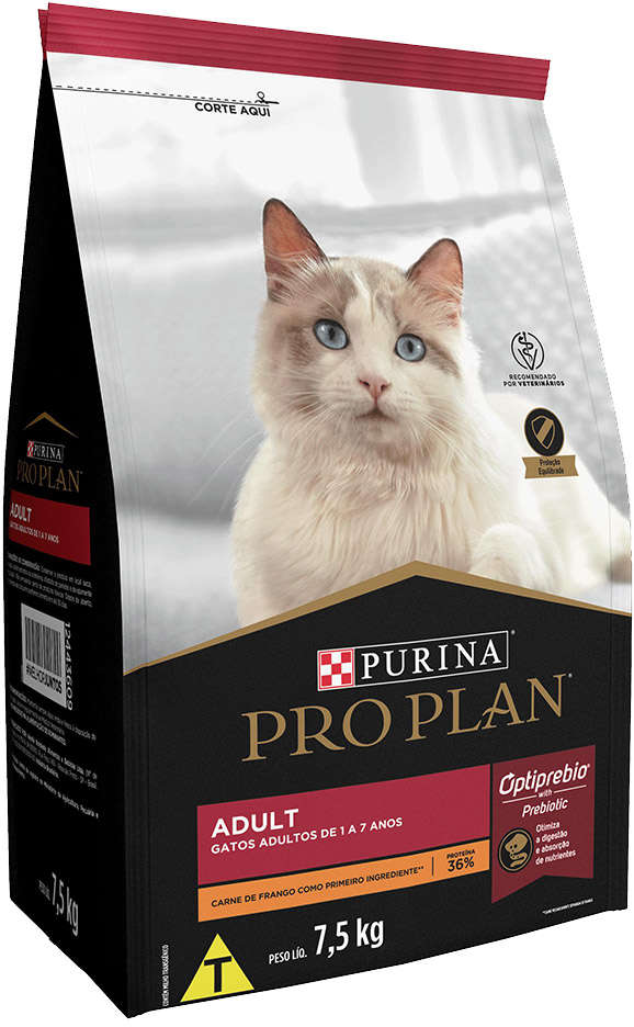 Ração Seca Nestlé Purina Pro Plan Frango para Gatos Adultos - 7,5Kg