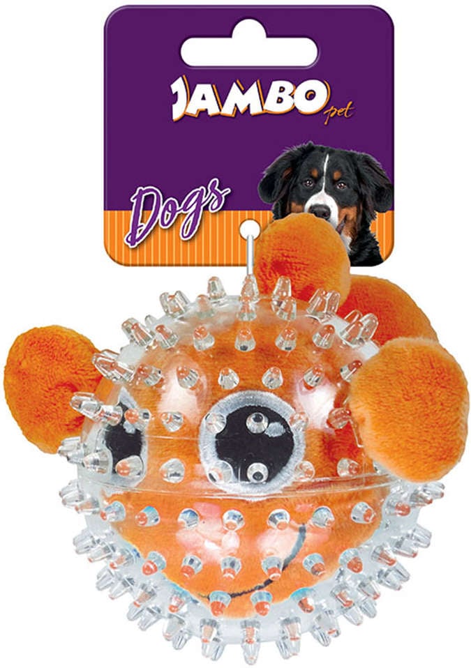 Brinquedo Mordedor Pelúcia Spiky Ball Peixe - Tam. Único