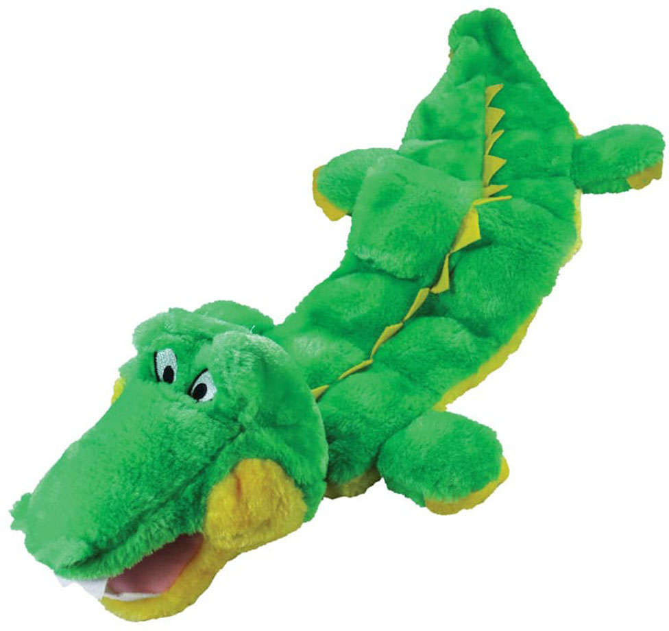 Brinquedo Mordedor Pelúcia Jacaré Multi Squeaker - Tam. Único