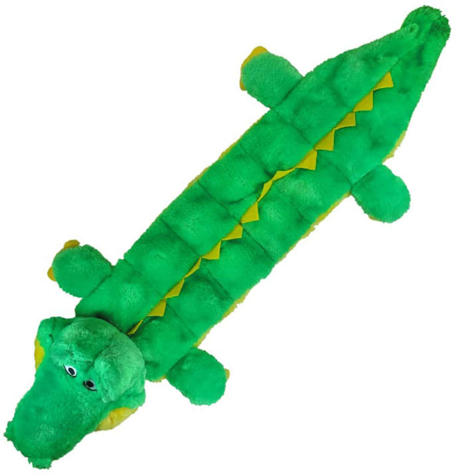 Brinquedo Mordedor Pelúcia Jacaré Multi Squeaker - Tam. Único