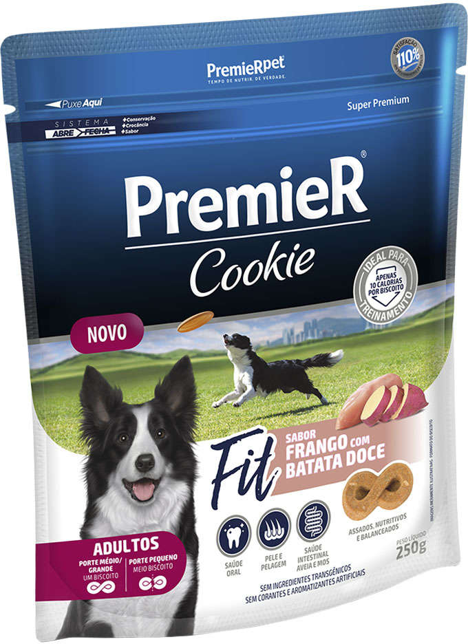 Biscoito PremieR Cookie para Cães Sabor Batata Doce e Frango - 250g