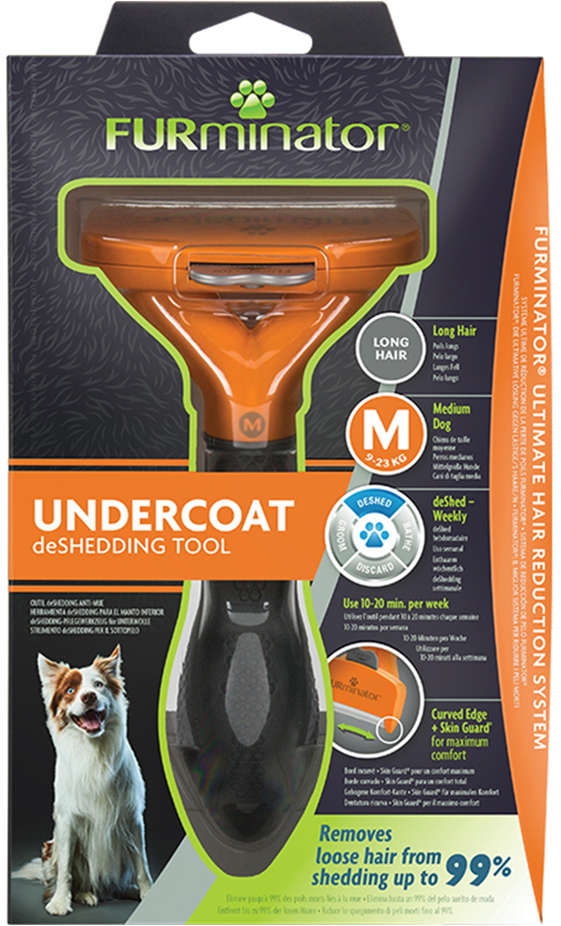 Escova Furminator New Cães Pelo Longo - Tam. M