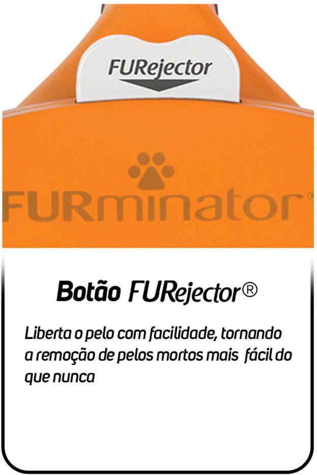 Escova Furminator New Cães Pelo Longo - Tam. M